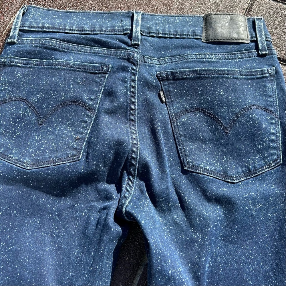 Levi’s Super Skinny Speckled Blue Jeans - Picture 8 of 9
